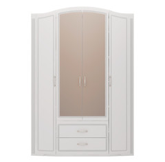 02 Шкаф для одежды 4-х дверный с ящиками (с зеркалами) Виктория