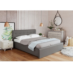Кровать с латами Изабелла 140х200, серый