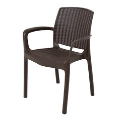 Садовый стул из искусственного ротанга, венге
