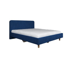 Кровать с латами Легато 140х200, синий 3 пуговицы