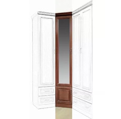 Шкаф 1 дверный угловой  с зеркалом Модуль 21 Модульная гостиная 