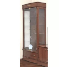 Шкаф с витриной 2 х дверный без зеркала Гостиная МДФ 5