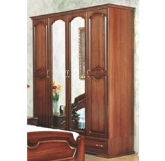 Шкаф 4-х  дверный для платья и белья   Спальня МДФ 1