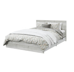 Кровать с латами и ящиками Лори 160х200, дуб серый