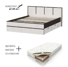 Кровать Карелия 160х200 с матрасом BS в комплекте