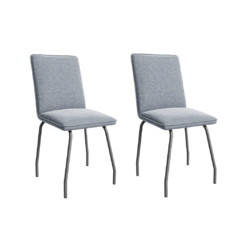 Комплект стульев Детройд (2 шт), графит велюр серый