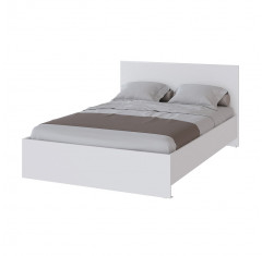 Кровать 140x200 с настилом из ДСП Плейона, белый