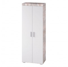 Шкаф для одежды Инстайл ШК-29, бетон/белый