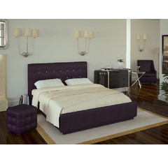 Кровать с подъемным механизмом Паллада 160х200, фиолетовый без страз